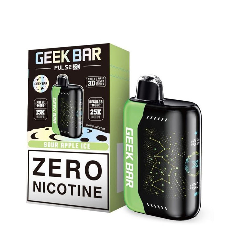 how much nicotine in a geek bar pulse x 25K Puffs Zero Disposable Vape What Flavor Is Sour 50K puffs Choose Flavor:Stone Mintz